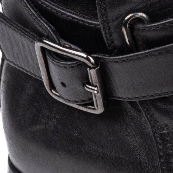 Manolo Blahnik Sulgamba Black Leather Strap Ankle Boot - size 6 - Picture 2 of 13